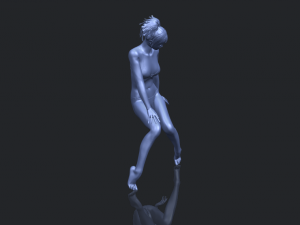 naked girl e02 Modèles 3D en vedette