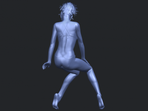 naked girl e02 Modèles 3D en vedette