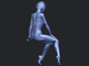 naked girl e02 Modèles 3D en vedette