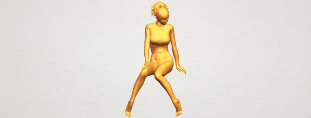 naked girl e03 3D-printmodel .c4d .max .obj .3ds .fbx .stl .blend 