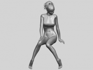 naked girl e03 3D-printmodel