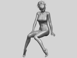 naked girl e03 3D-printmodel