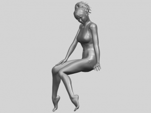 naked girl e03 3D-printmodel