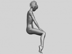 naked girl e03 3D-printmodel
