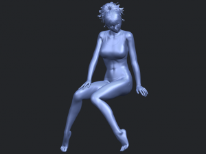 naked girl e03 3D-printmodel