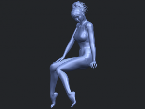 naked girl e03 3D-printmodel