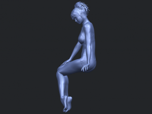 naked girl e03 3D-printmodel