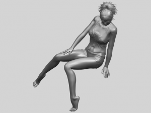 naked girl e04 Modèles 3D en vedette