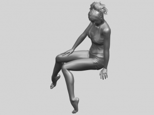 naked girl e04 Modèles 3D en vedette