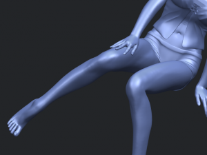 naked girl e04 Modèles 3D en vedette