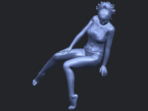 naked girl e04 Modèles 3D en vedette