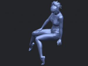naked girl e04 Modèles 3D en vedette