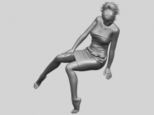 naked girl e07 3D-Druckmodell