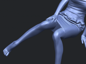 naked girl e07 3D-Druckmodell