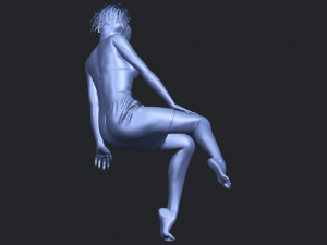 naked girl e07 3D-Druckmodell
