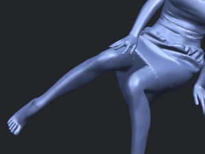 naked girl e06 3D-Druckmodell