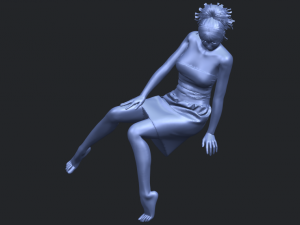 naked girl e06 3D-Druckmodell