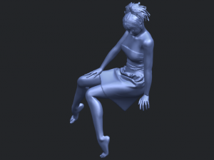 naked girl e06 3D-Druckmodell