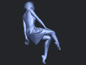 naked girl e06 3D-Druckmodell