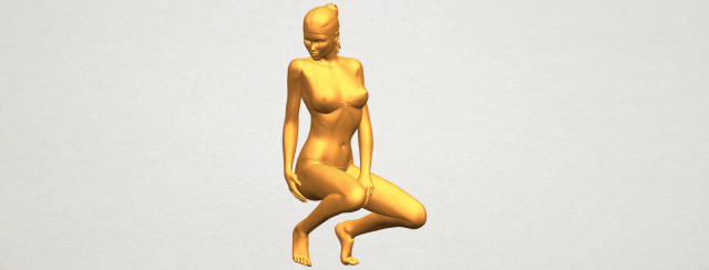 naked girl d04 3D Принт Модель .c4d .max .obj .3ds .fbx .stl .blend 