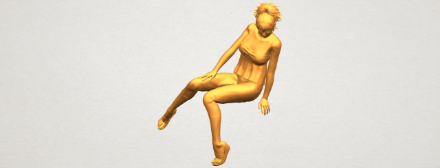 naked girl e09 3D प्रिंट मॉडल .c4d .max .obj .3ds .fbx .stl .blend 