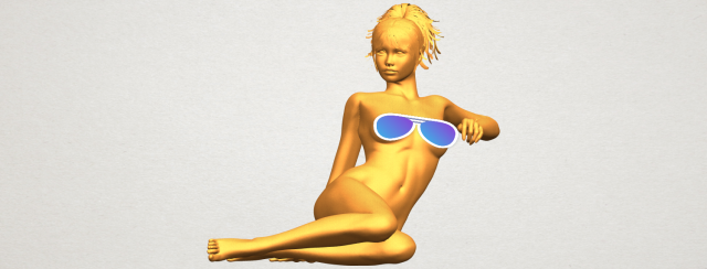 naked girl f01 3D प्रिंट मॉडल .c4d .max .obj .3ds .fbx .stl .blend 