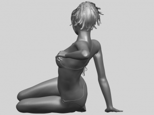 naked girl f02 Modello di stampa 3D