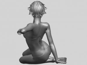 naked girl f02 Modello di stampa 3D