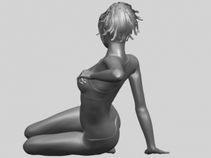 naked girl f03 Model Cetak 3D