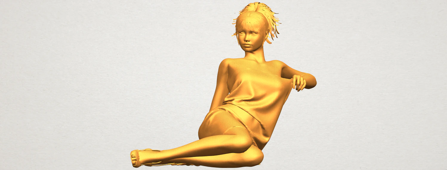 naked girl f04 3D Print Model .c4d .max .obj .3ds .fbx .stl .blend 