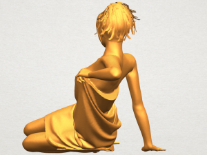 naked girl f04 3D-Druckmodell