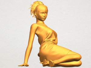 naked girl f04 3D-Druckmodell