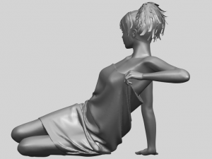 naked girl f04 3D-Druckmodell