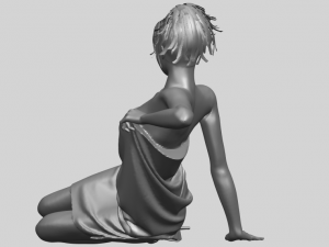 naked girl f04 3D-Druckmodell