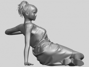 naked girl f04 3D-Druckmodell