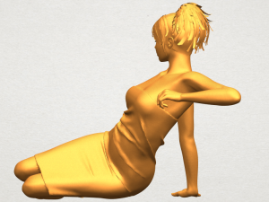 naked girl f05 Modèles 3D en vedette