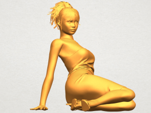 naked girl f05 Modèles 3D en vedette