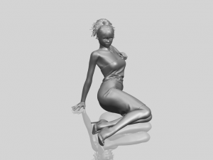 naked girl f05 Modèles 3D en vedette