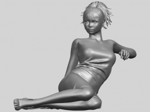 naked girl f05 Modèles 3D en vedette