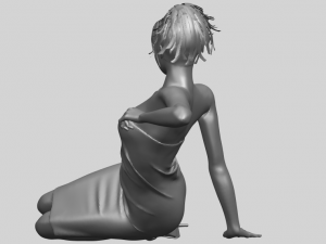 naked girl f05 Modèles 3D en vedette