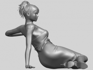 naked girl f05 Modèles 3D en vedette