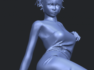 naked girl f05 Modèles 3D en vedette