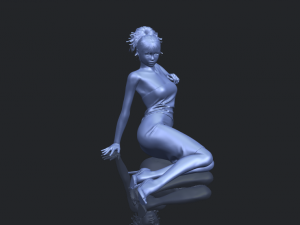 naked girl f05 Modèles 3D en vedette