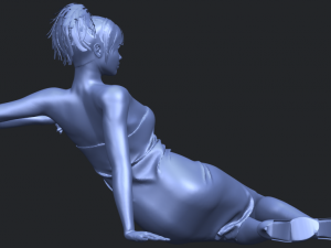 naked girl f05 Modèles 3D en vedette
