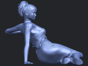 naked girl f05 Modèles 3D en vedette
