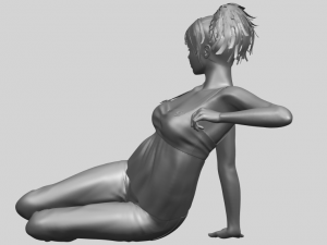 naked girl f06 3D-printmodel