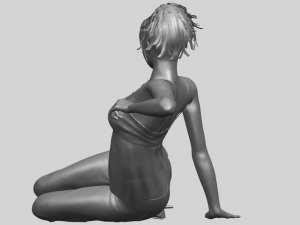 naked girl f06 3D-printmodel