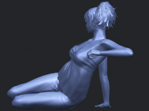 naked girl f06 3D-printmodel