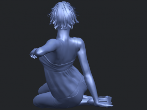 naked girl f06 3D-printmodel