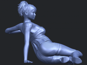 naked girl f06 3D-printmodel